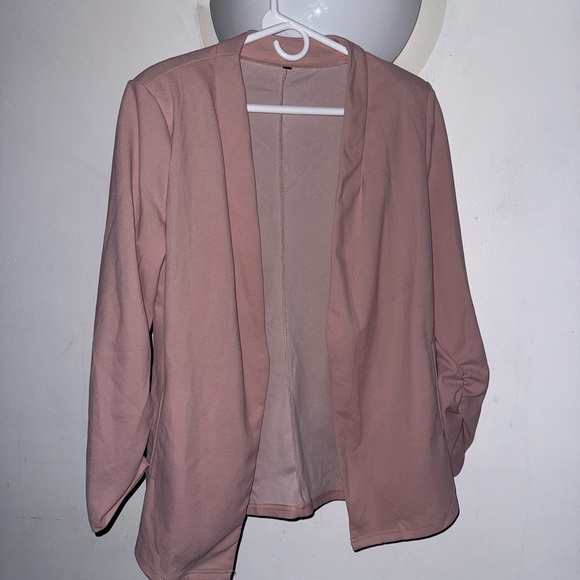 Tops - Pink Open Front Blazer